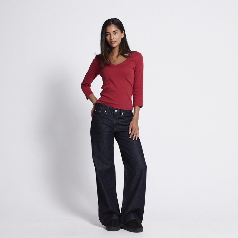 V-neck 3/4 sleeve top "Melinda"